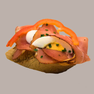 Cured Ham Sandwich on Whole-Grain Baguette